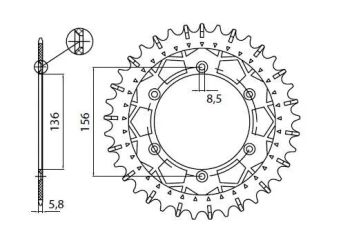 REAR SPROCKET 520 51T WORK-Z