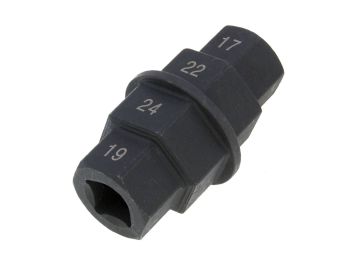 front axle hexagon socket / hex nut Buzzetti multi-size 17, 19, 22, 24mm