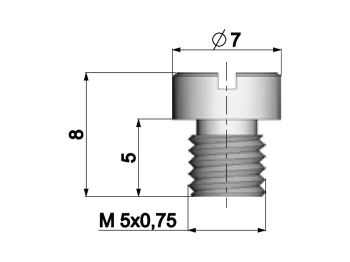 carburetor main jet Polini 5mm for Dellorto carburetor - 103
