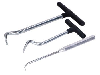 Shaft seal puller 3-piece hook set