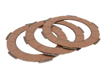 clutch disc set / clutch friction plate set Ferodo 3 pcs for Vespa 50, 90, 125 Primavera, ET3