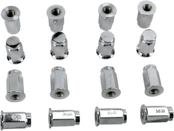LUG NUT CHR 3/8 FLAT 16P