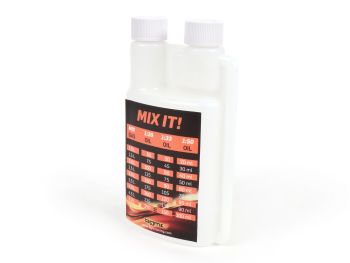 Oil jug - squeeze bottle -BGM PRO 250ml- with dosing chamber (10ml) and two lids