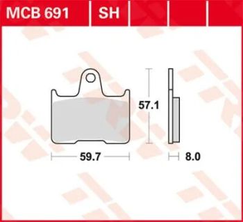 BRAKE PAD TRW MCB691