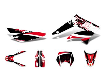 decal set black-white-red glossy for Derbi Senda DRD 11-17