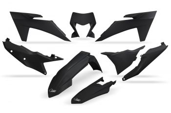 UFO Plastic kit 6-parts KTM EXC EXCF 2024-.. 125-500 Black