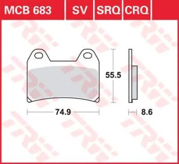 BRAKE PAD TRW MCB683