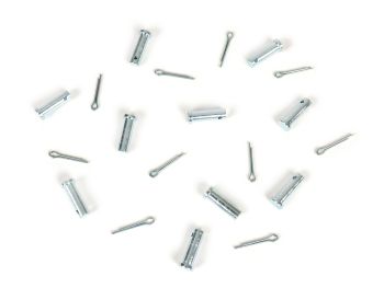 Clevis pin Ø=5.4x11mm + splint, brake pedal -BGM ORIGINAL- Vespa VNA, VNB, VBA, VBB, Super, GL, GT, GTR, TS, Sprint, GS, SS, Rally, PX - 10 pcs