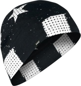 BEANIE SF BLK WHT FLAG
