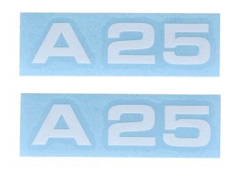 Sticker set MOGA decor lettering Germany for Zündapp A 25 moped in white