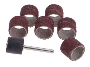 rotary tool sanding sleeve set wide, 7-piece 13,17mm