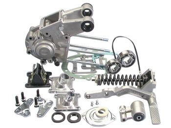 engine crankcase complete Polini spring supportet for Peugeot 103, 104, 105, GL10