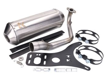 exhaust Turbo Kit GMax stainless steel for Peugeot Django 125/150AC 4T 14-20