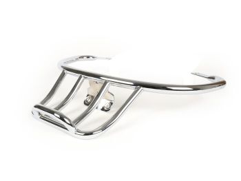 Rear rack -MOTO NOSTRA, with grab handle- LX50, LX125, LX150, Vespa LXV50, LXV125, Vespa S50, S125, S150 - chrome