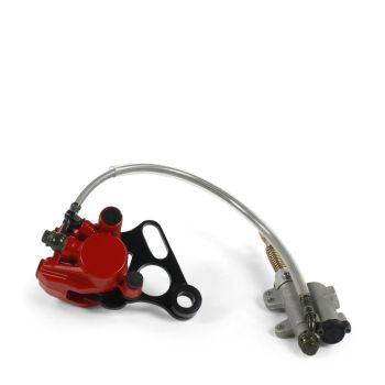 Kit frein arriere mono piston hix rouge