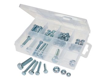 hexagon bolt and nut assortment M5-M8 75-piece