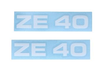 Sticker set MOGA Zündapp ZE 40 moped white decor lettering Germany