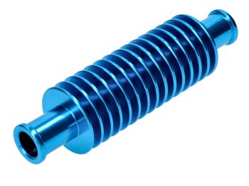 Instantaneous cooler / mini cooler aluminum blue round (133mm) 17mm hose connection