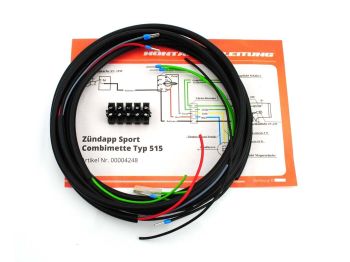 Wiring harness Goebel Made in Germany for Zündapp Sport Combinette Type 515.