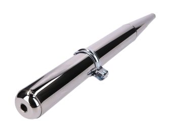 exhaust chromed 28mm w/ baffle plate for Simson S50, S51, S53, S70, S83, KR51/2