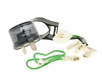 flasher relay Koso digital for LED or standard - 3-pin 12V incl. adapter