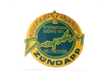 Tank sticker Sixdays Trophy 1975 for Zündapp