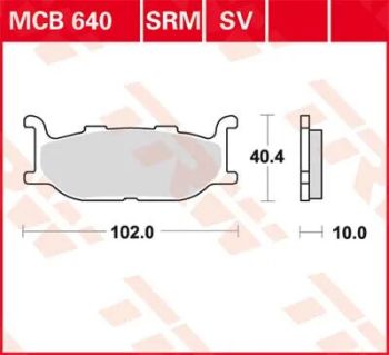 BRAKE PAD TRW MCB640