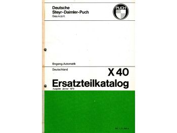 Spare parts catalog Original New Puch X 40 Automatic