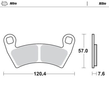 BRAKE PAD SINTER ATV NITR