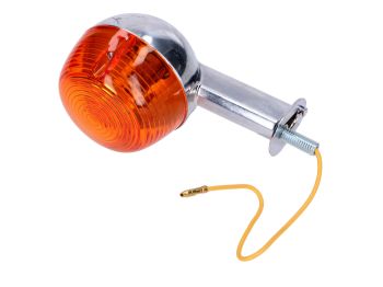 Turn signal set round solid chrome for Puch Monza
