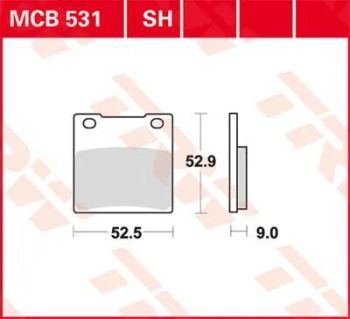 BRAKE PAD TRW MCB531SH