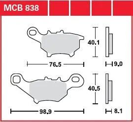BRAKE PAD ORGANIC STREET