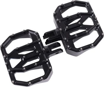 Mini Aggressor Floorboards - Black - Front - FL