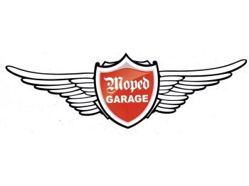 Logo sticker large moped garage